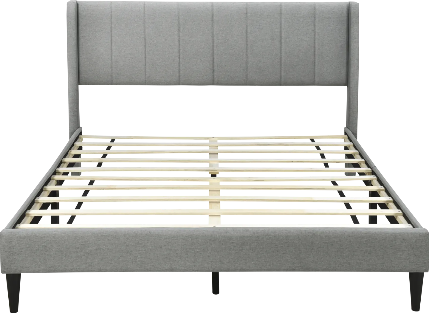 Dalecarla Gray King Platform Bed - Thumbnail - Image 4