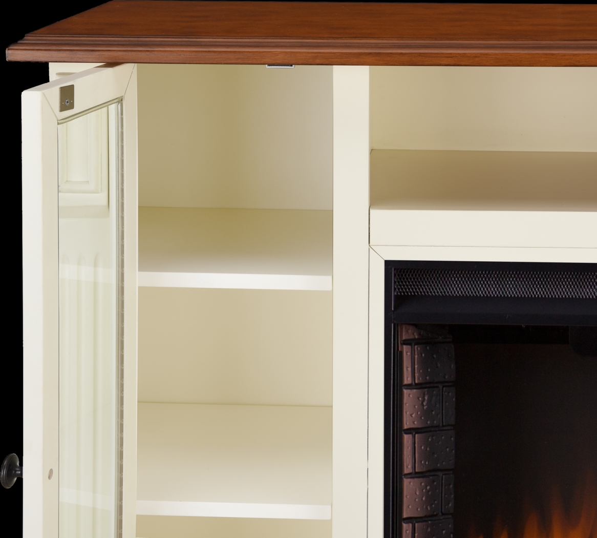 Dalecroft White 52 in. Console with Electric Fireplace - Thumbnail - Image 6