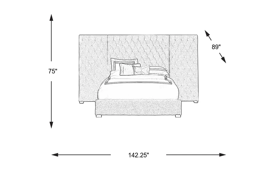 Dimension Image. Please refer to the Dimension Tab on this page for dimension details.