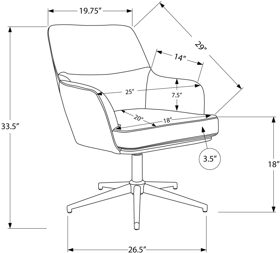 Daleshire Gray Accent Chair - Thumbnail - Image 3