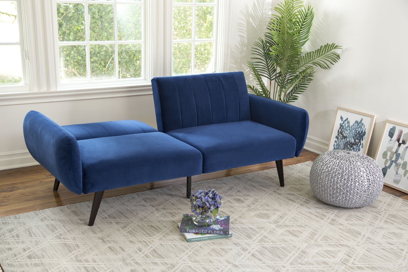 Dalessio Blue Futon - Thumbnail - Image 3