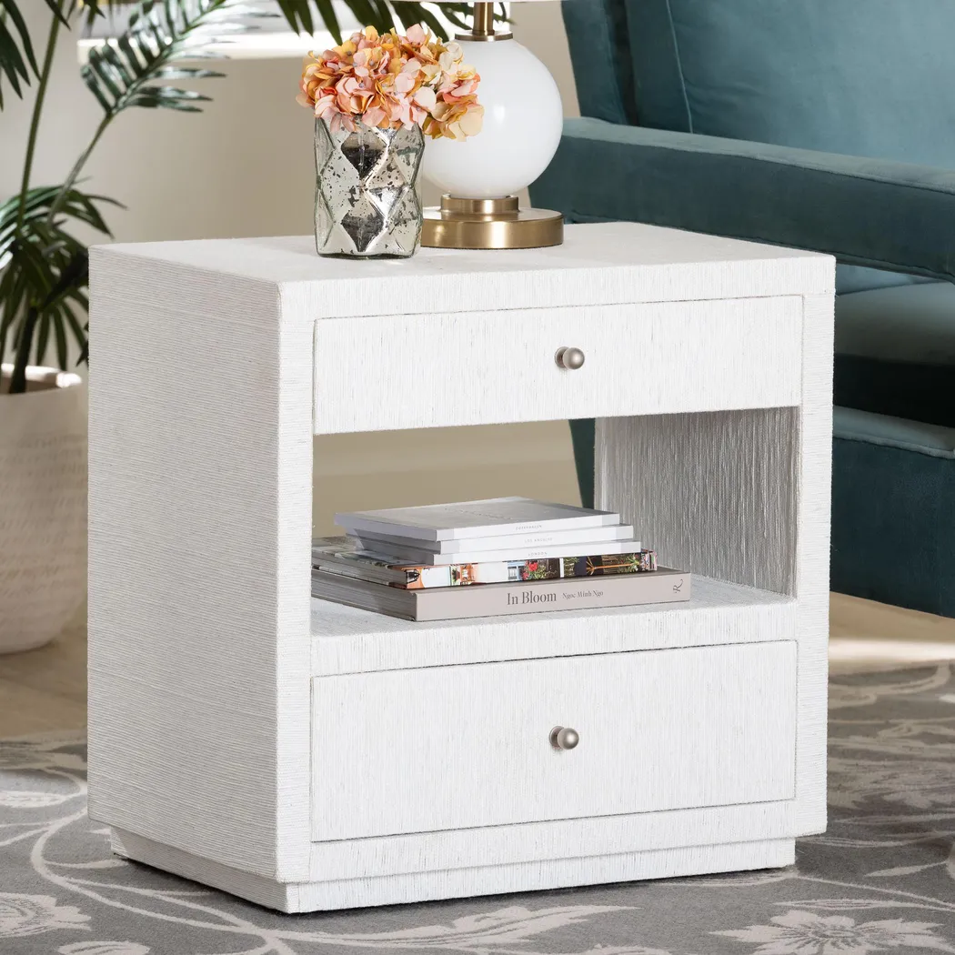 Dalid White Nightstand - Thumbnail - Image 2