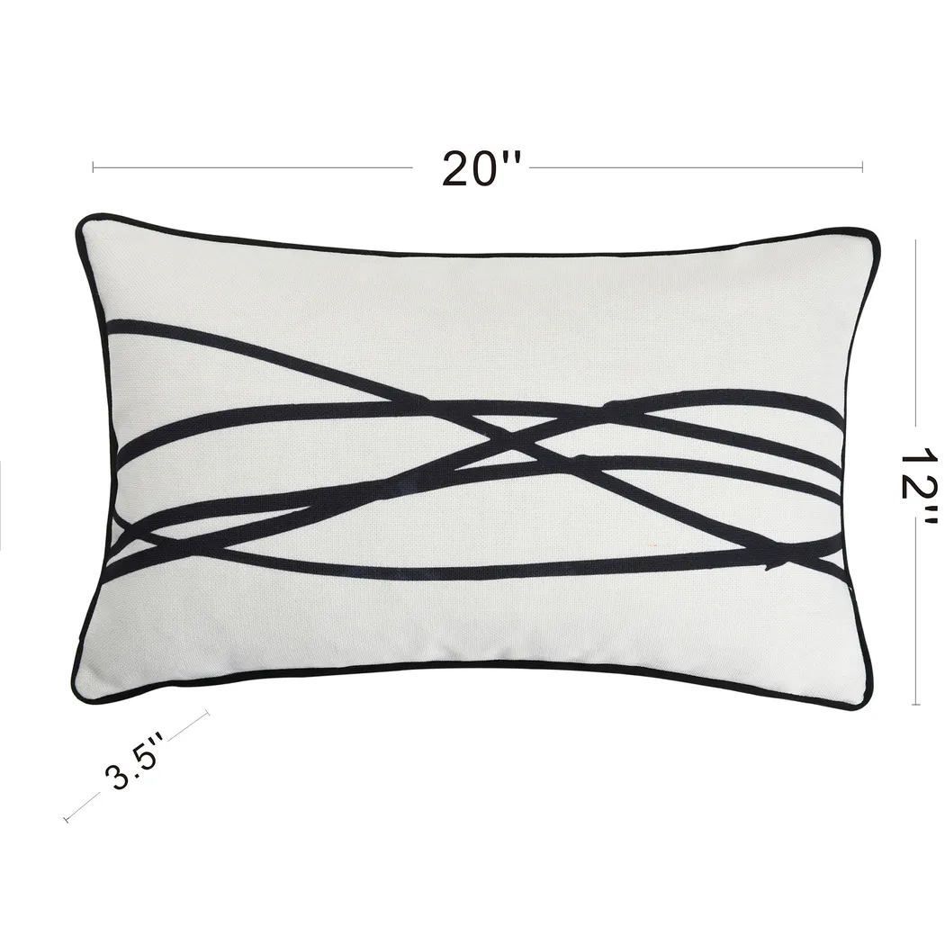 Dalin Black Lumbar Pillow - Thumbnail - Image 3