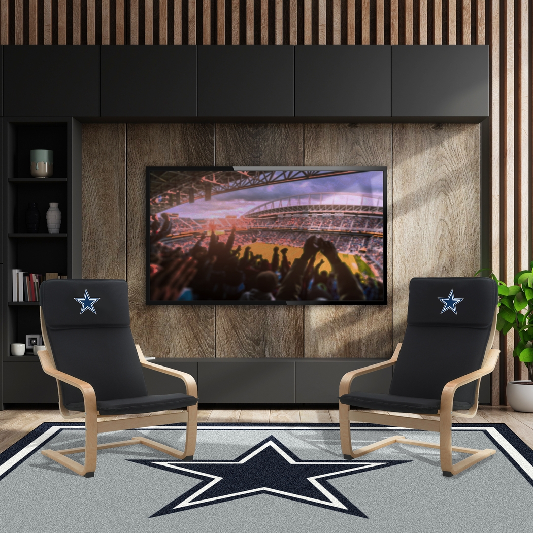 Dallas Cowboys Black Accent Chair - Thumbnail - Image 6