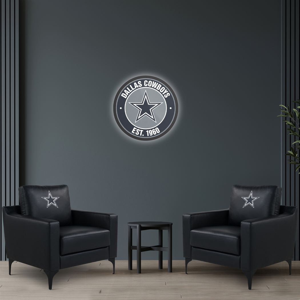 Dallas Cowboys Black Accent Chair - Thumbnail - Image 2