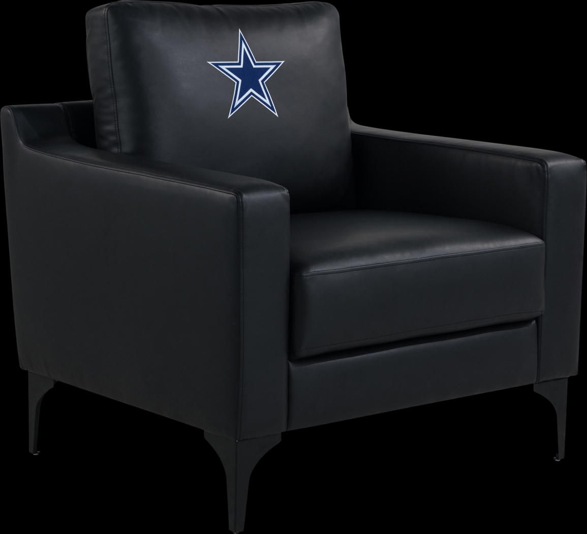 Dallas Cowboys Black Accent Chair - Thumbnail - Image 1