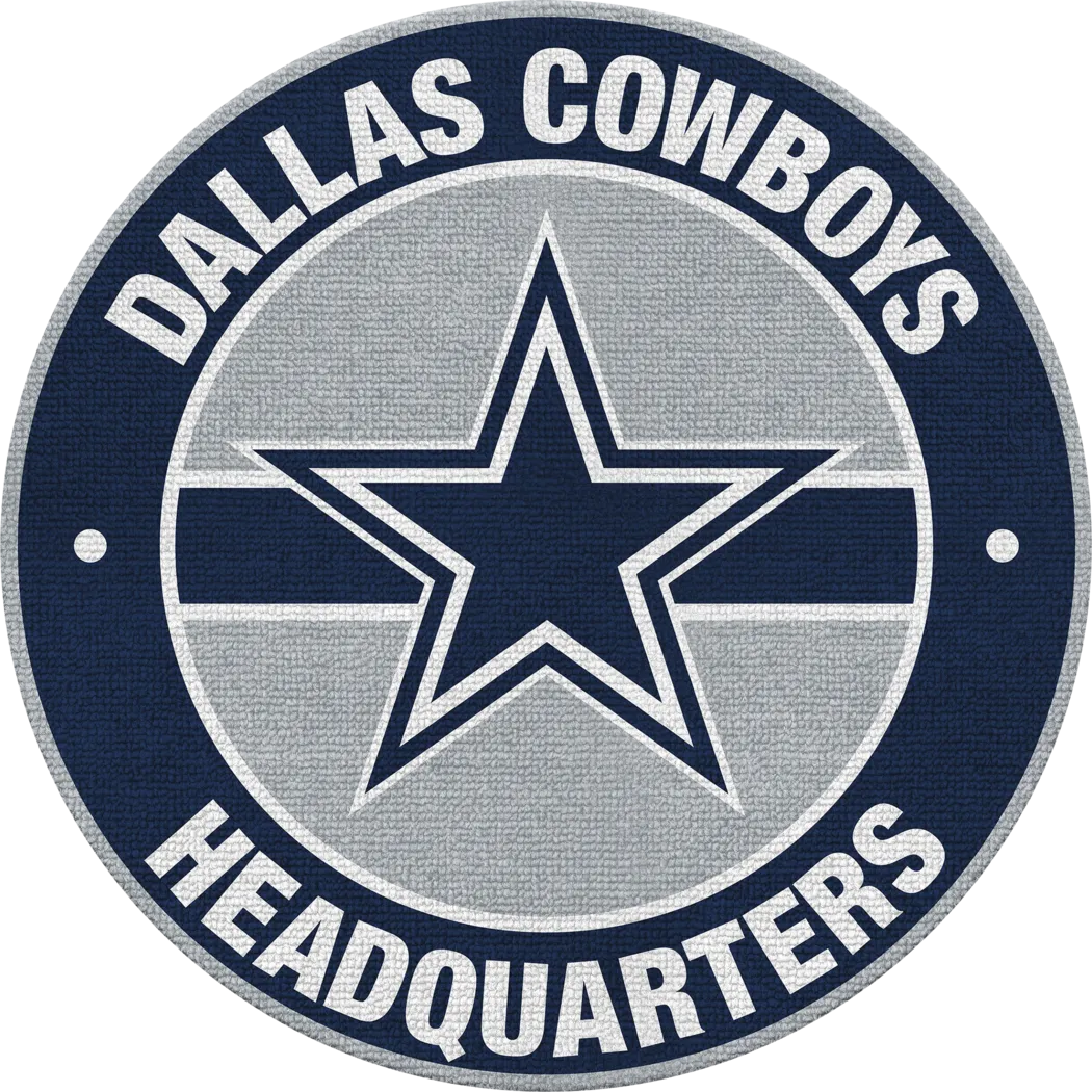 Dallas Cowboys Blue 5' Round Headquarters Rug - Thumbnail - Image 1