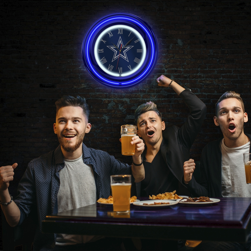 Dallas Cowboys Blue Neon Wall Clock - Thumbnail - Image 5