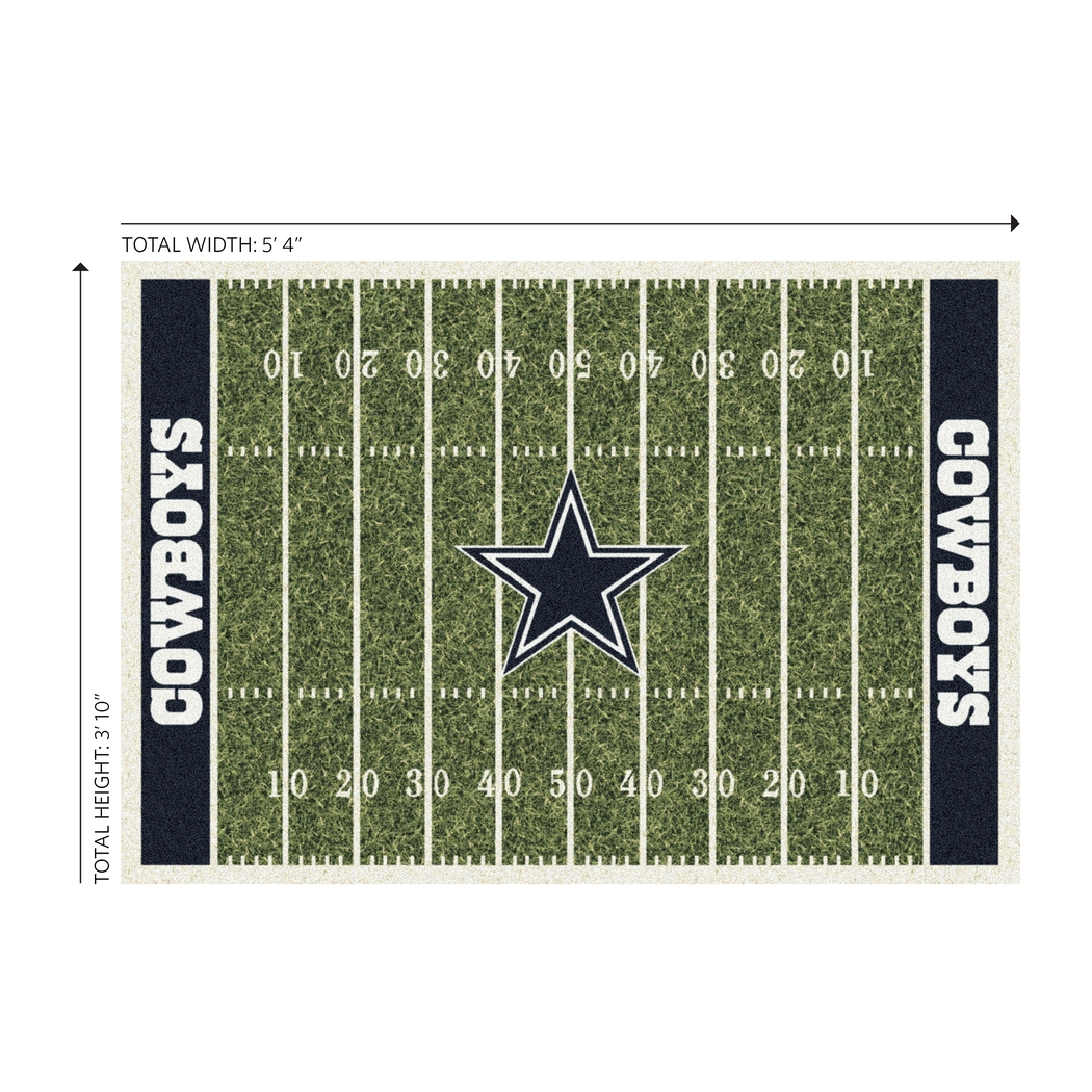 Dallas Cowboys Green 4' x 6' Rug - Thumbnail - Image 4