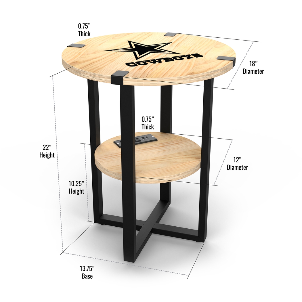 Dallas Cowboys Side Table - Thumbnail - Image 5