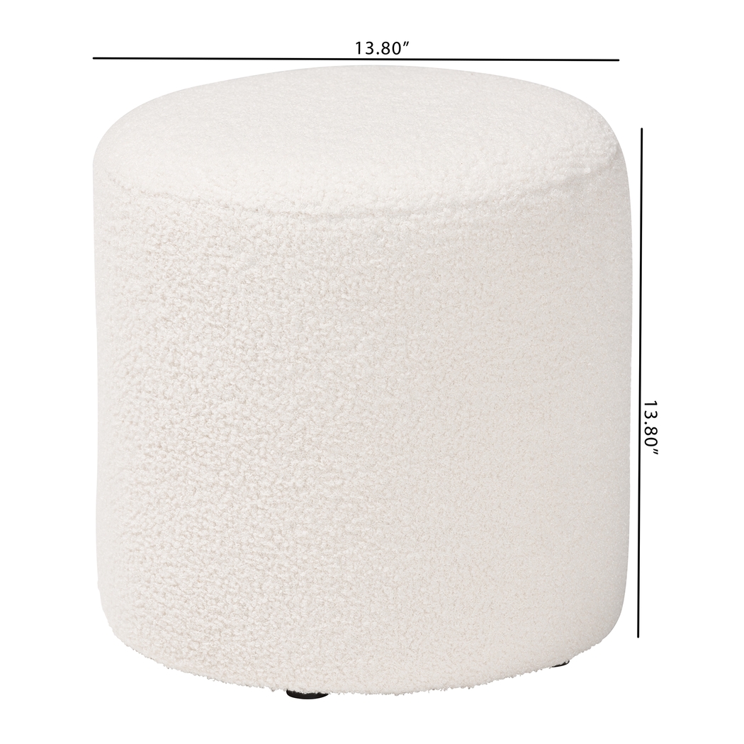 Dallyon Ivory Ottoman - Thumbnail - Image 6