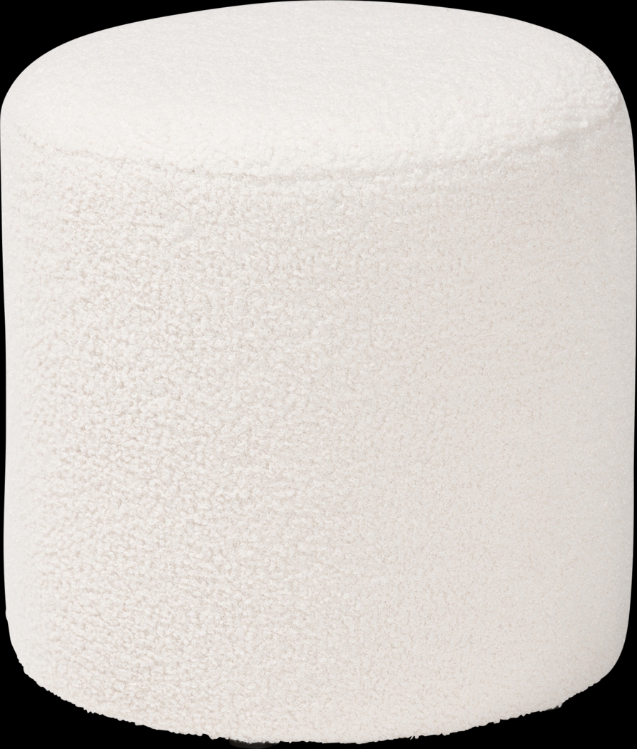 Dallyon Ivory Ottoman - Thumbnail - Image 1