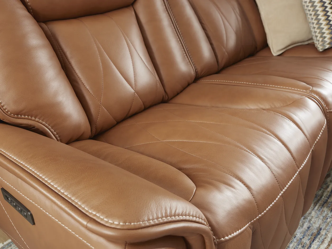 Dalton Brown Leather 3 Pc Triple Power Reclining Sectional - Thumbnail - Image 4