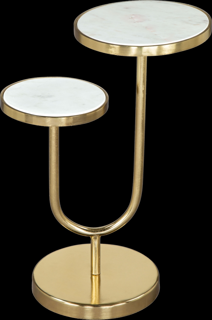 Dalzell White End Table - Thumbnail - Image 1