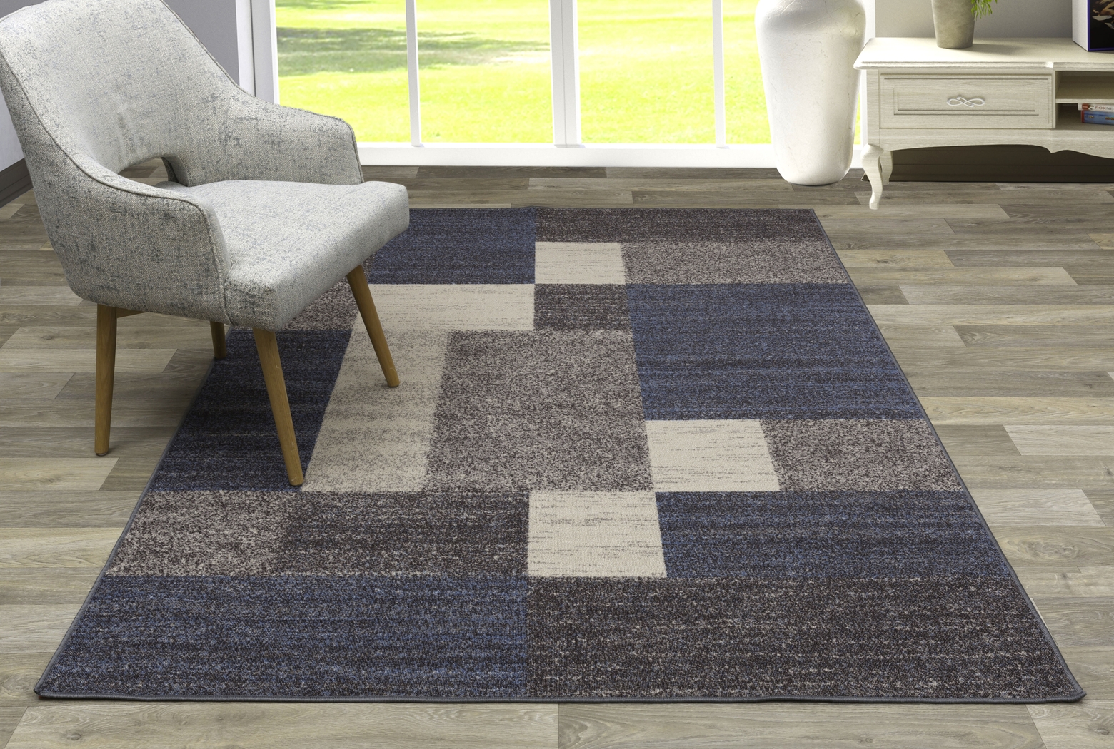 Damalis Blue 5'3 x 7'3 Rug - Thumbnail - Image 3
