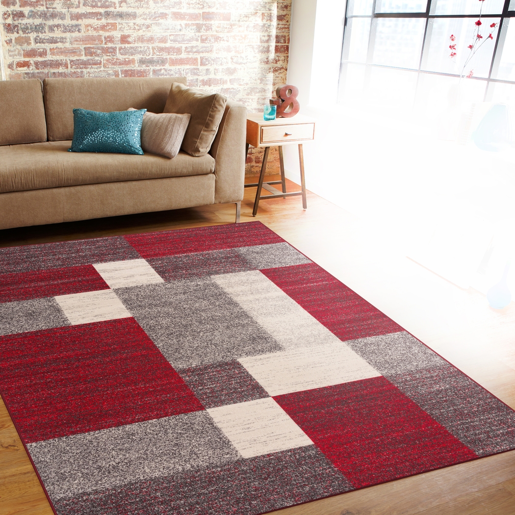 Damalis Red 7'10 x 10' Rug - Thumbnail - Image 3
