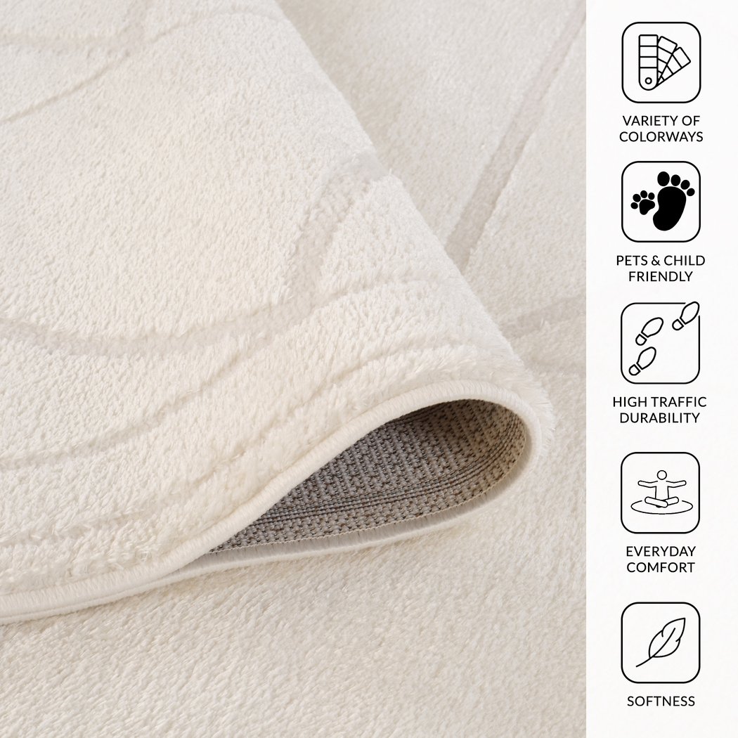 Damaray Ivory 2'6 x 10' Runner Rug - Thumbnail - Image 3