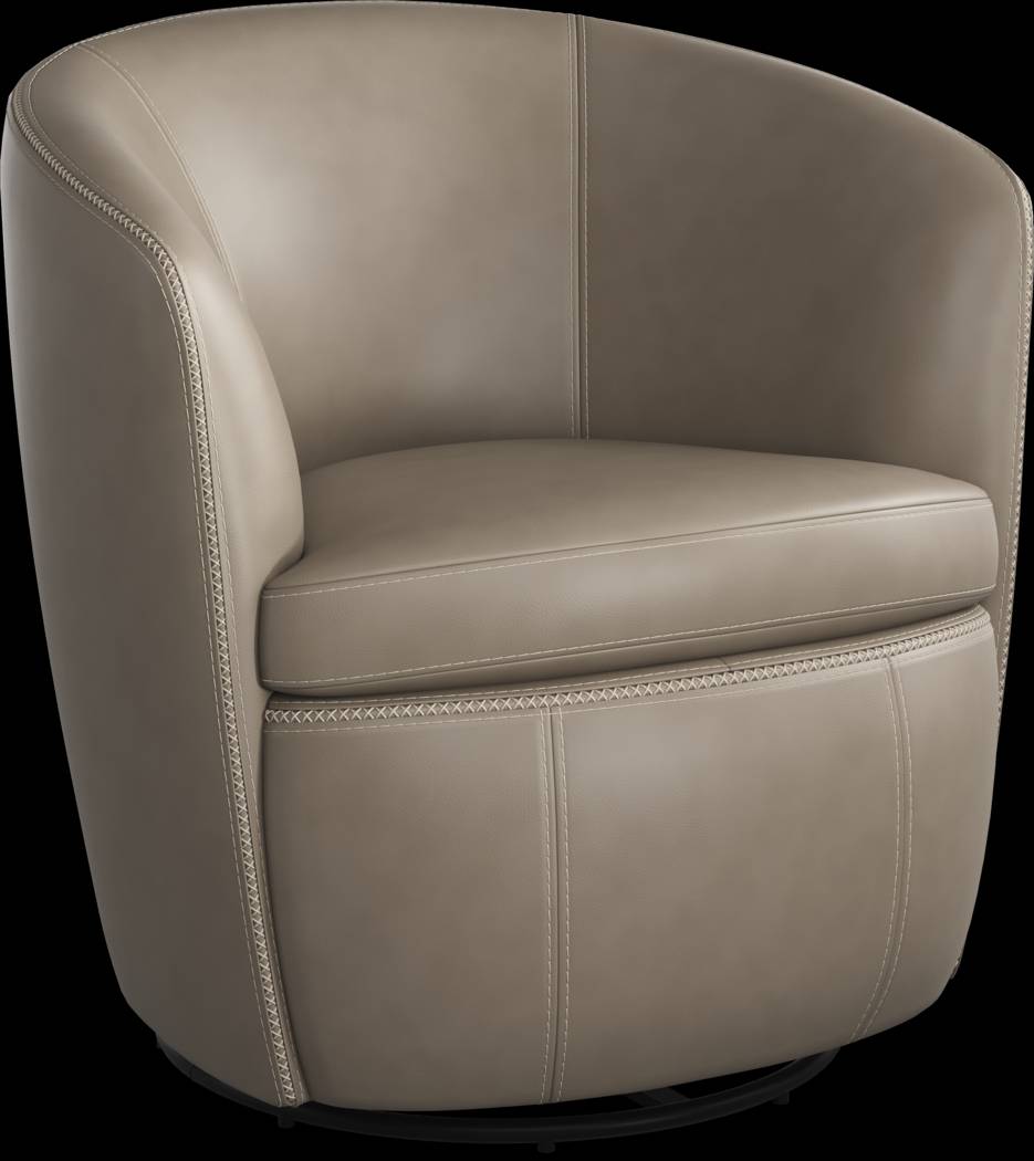 Damascus Stone Leather Swivel Chair - Thumbnail - Image 1