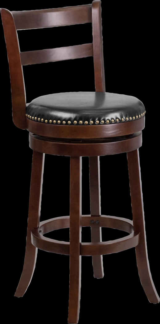 Damen Black Swivel Barstool - Thumbnail - Image 1