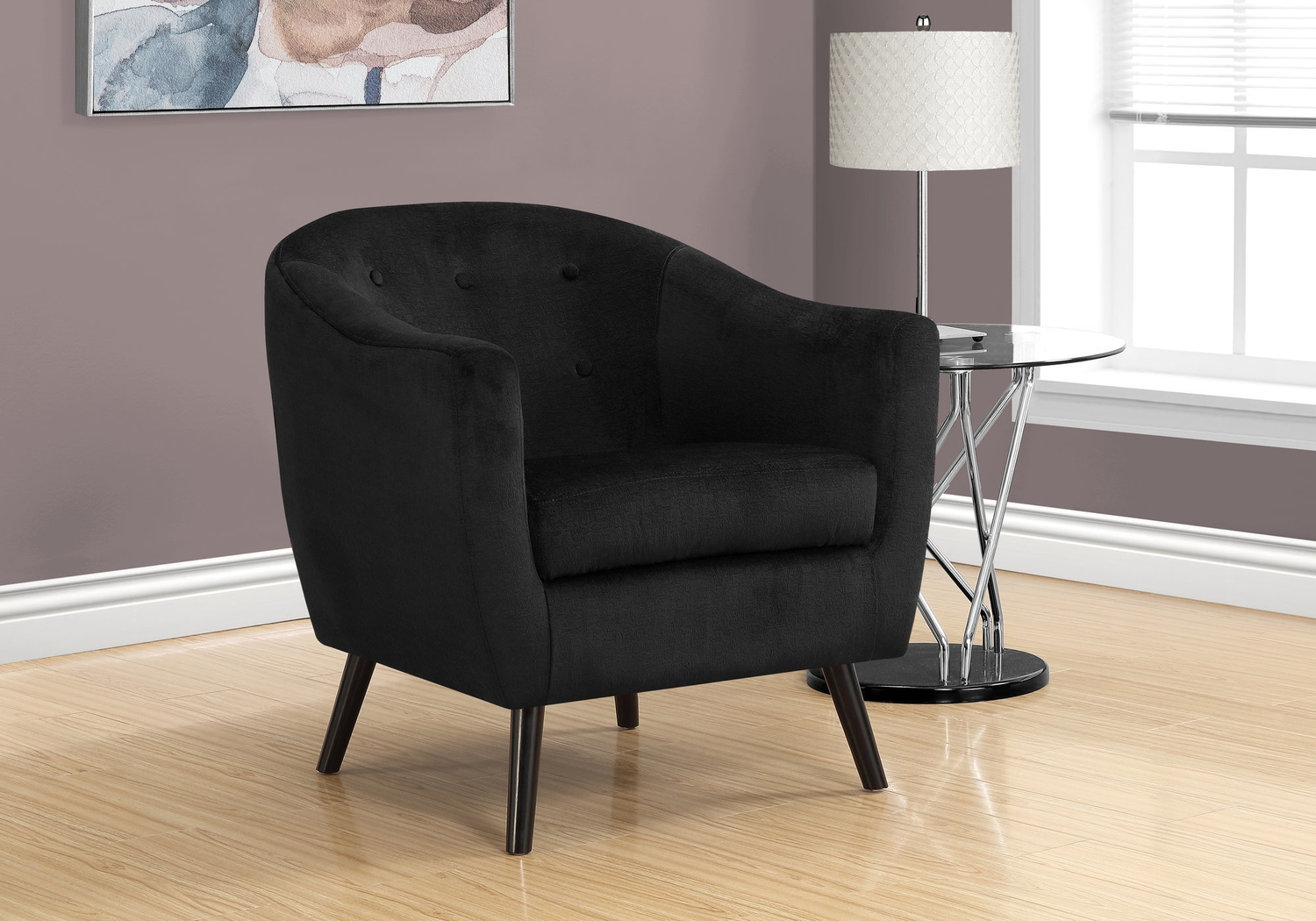 Dameron Black Accent Chair - Thumbnail - Image 2