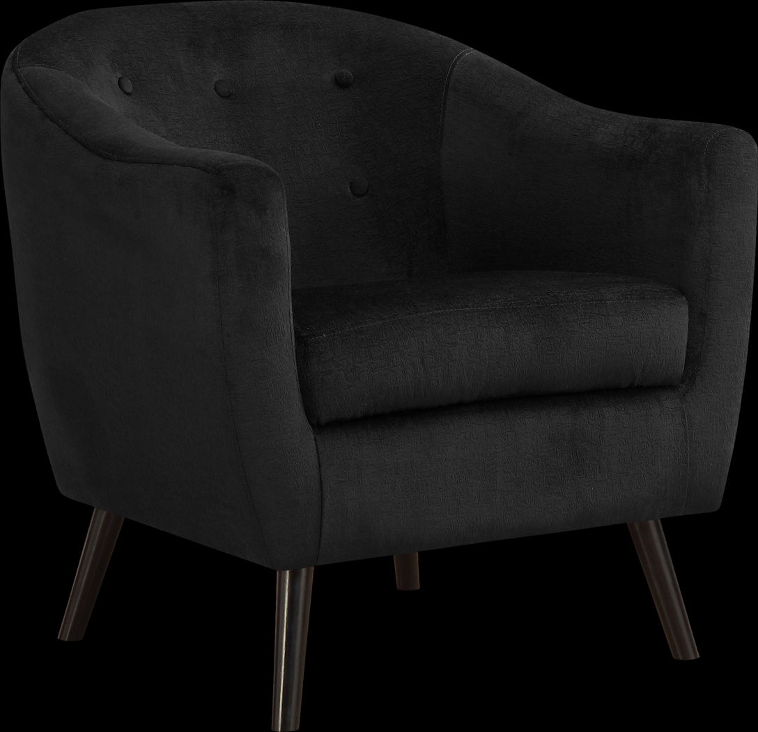 Dameron Black Accent Chair - Thumbnail - Image 1