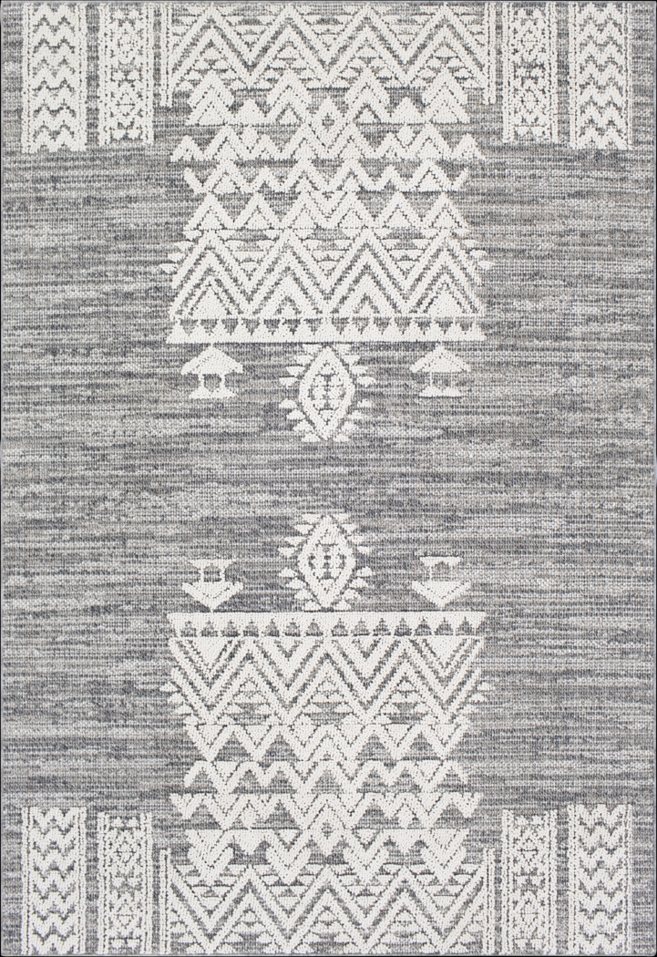 Damietta Gray 7'10 x 10'3 Indoor/Outdoor Rug - Thumbnail - Image 1