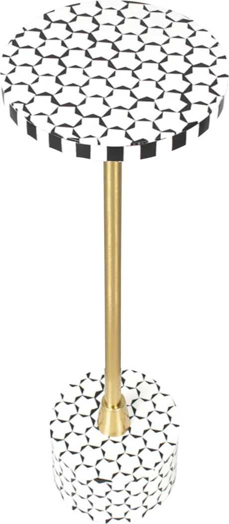 Damiron White/Black Accent Table - Thumbnail - Image 3