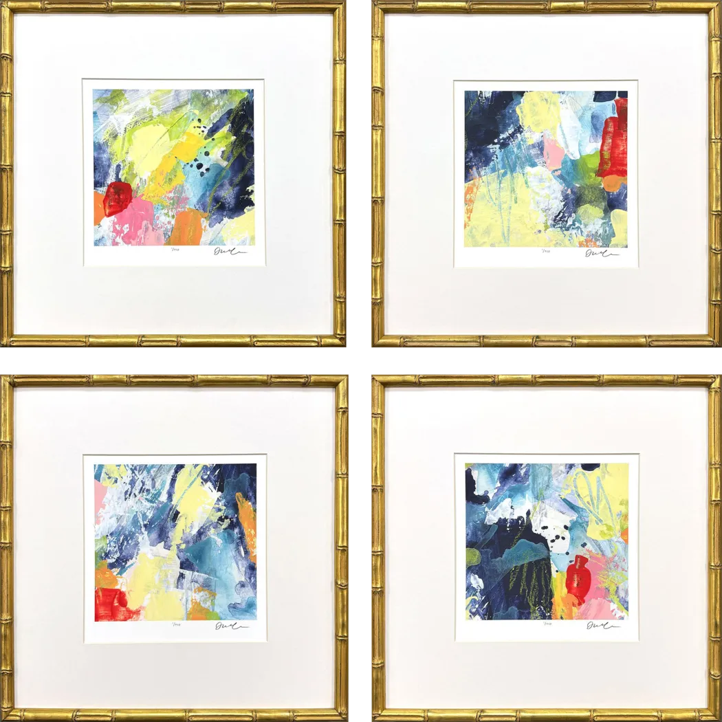 Damiyen Blue Artwork, Set of 4 - Thumbnail - Image 1