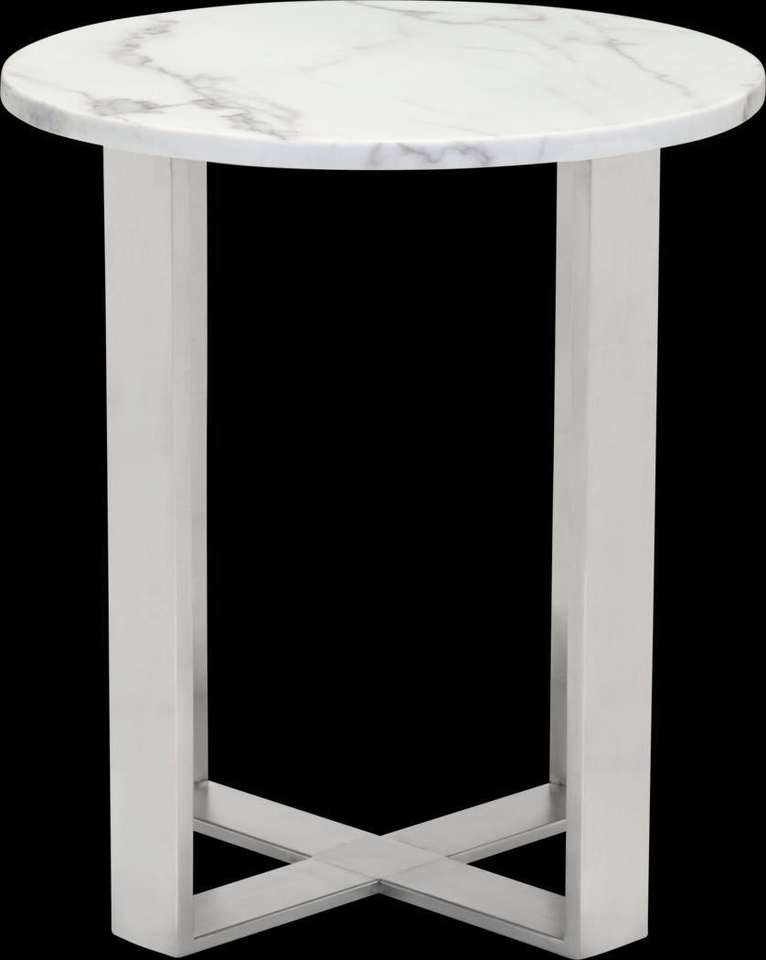 Dampezo White Accent Table - Thumbnail - Image 3