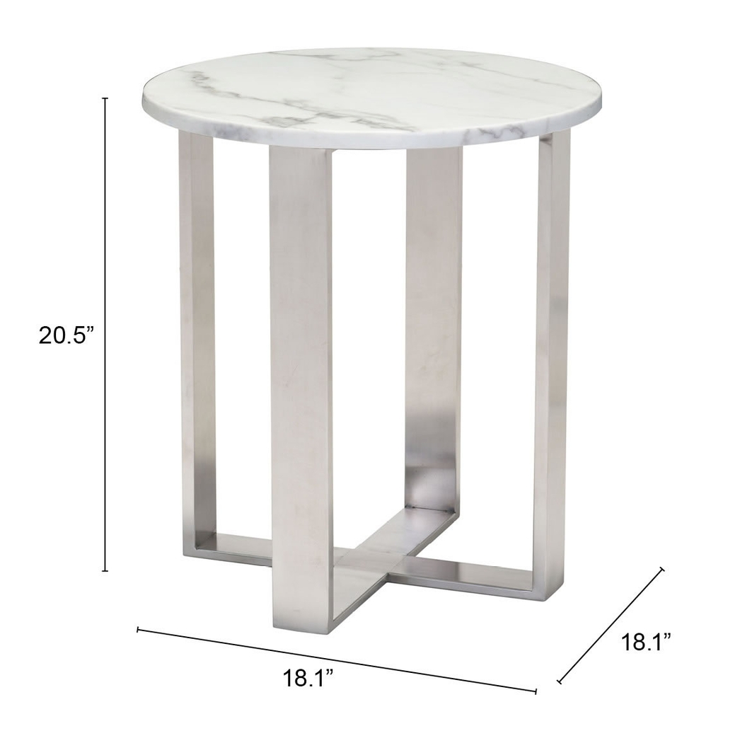 Dampezo White Accent Table - Thumbnail - Image 7