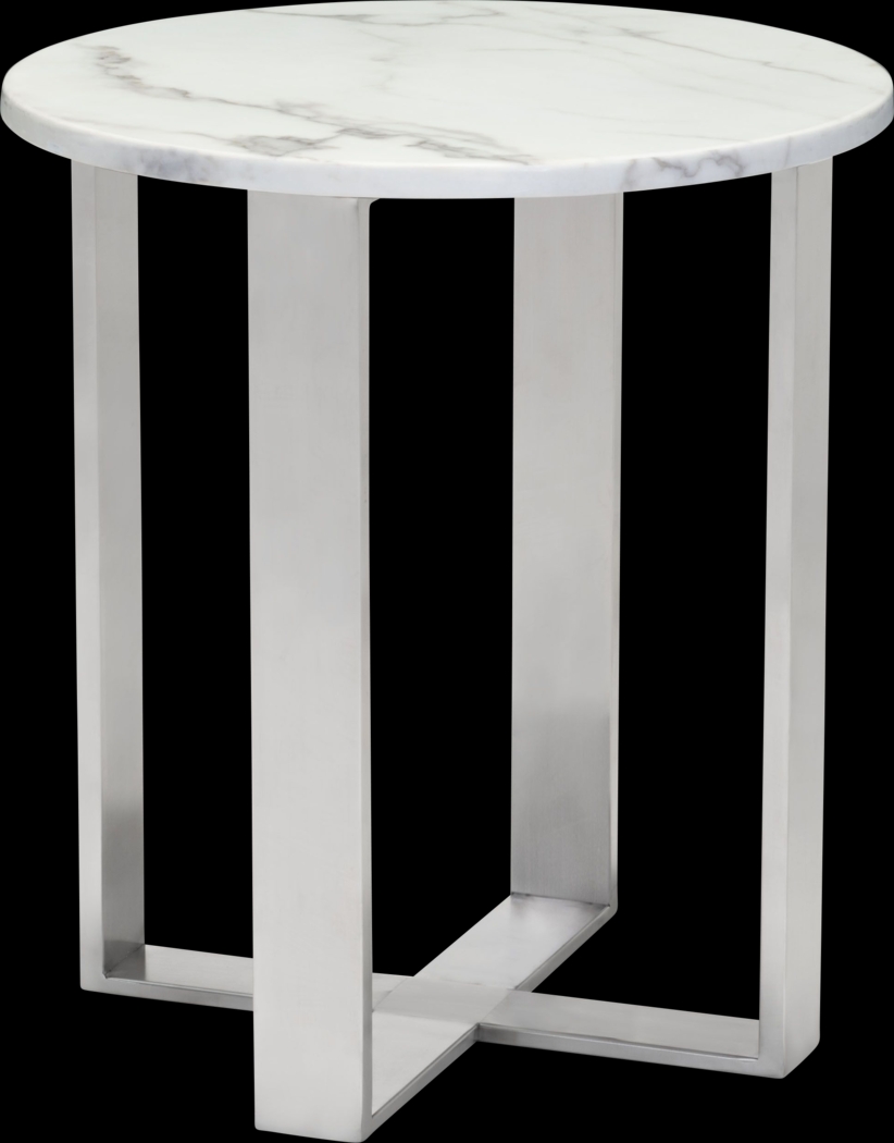 Dampezo White Accent Table - Thumbnail - Image 1