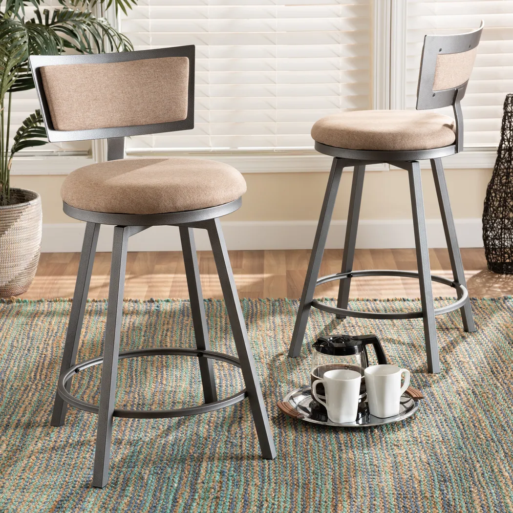Damson Brown Counter Height Stool, Set of 2 - Thumbnail - Image 6
