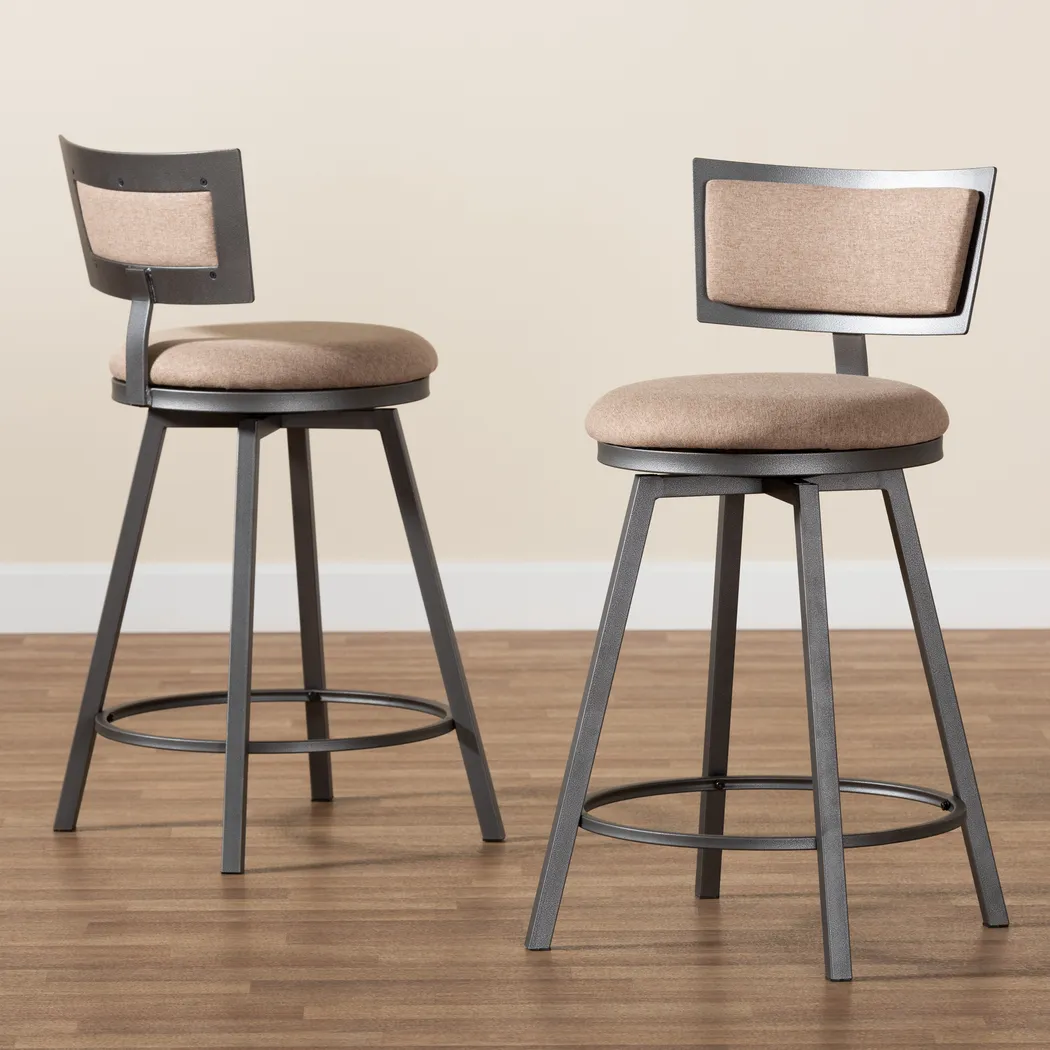 Damson Brown Counter Height Stool, Set of 2 - Thumbnail - Image 7