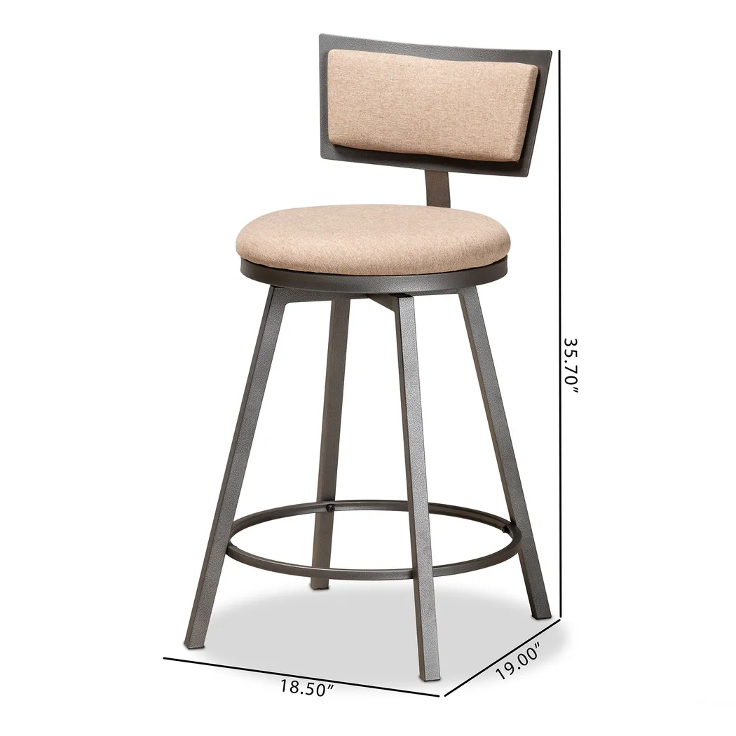 Damson Brown Counter Height Stool, Set of 2 - Thumbnail - Image 8