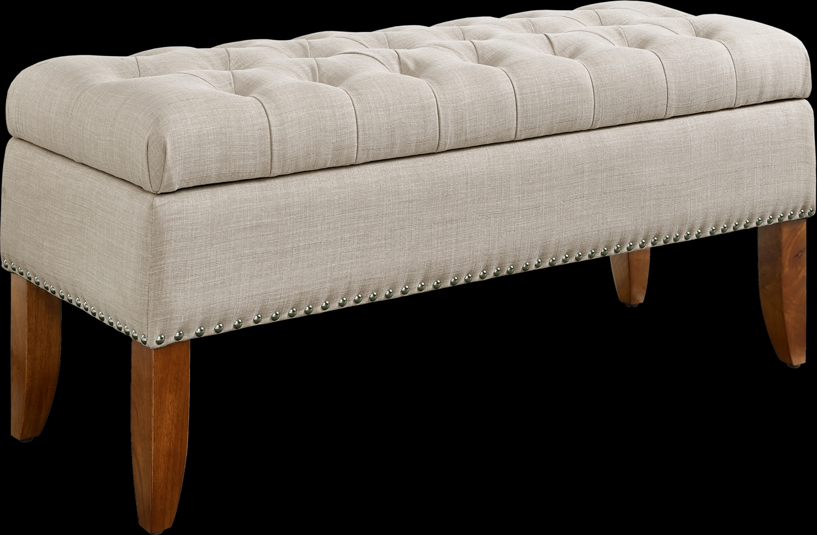 Dana Beige Storage Bench - Thumbnail - Image 1