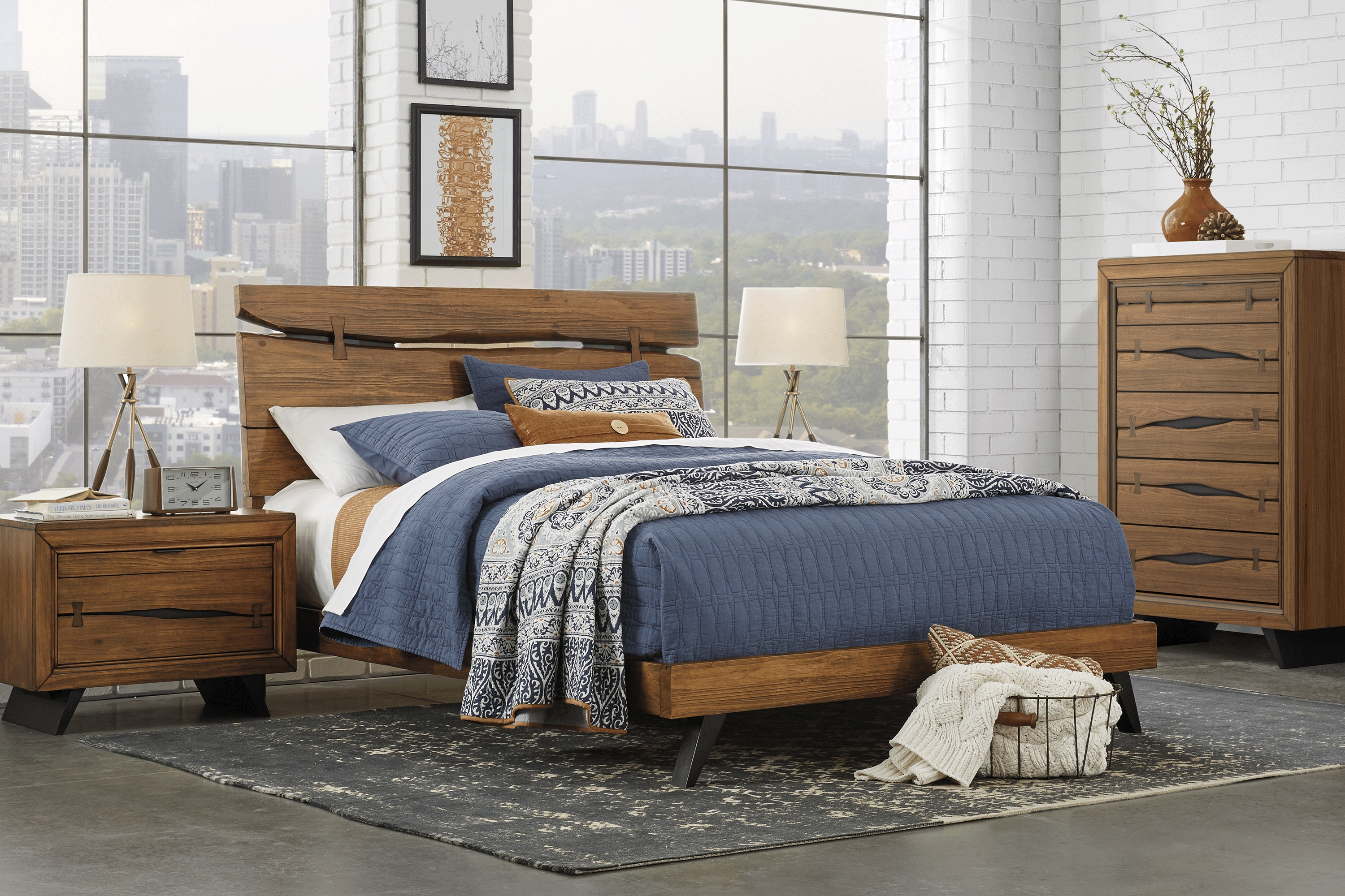 Dana Point Brown 5 Pc Queen Panel Bedroom - Thumbnail - Image 1