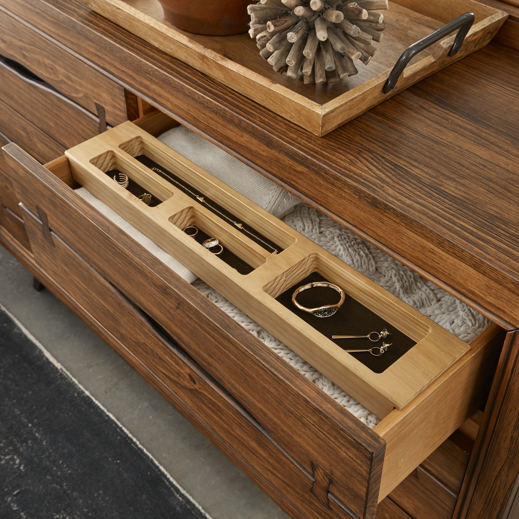 Dana Point Brown 7 Pc King Panel Bedroom - Thumbnail - Image 7