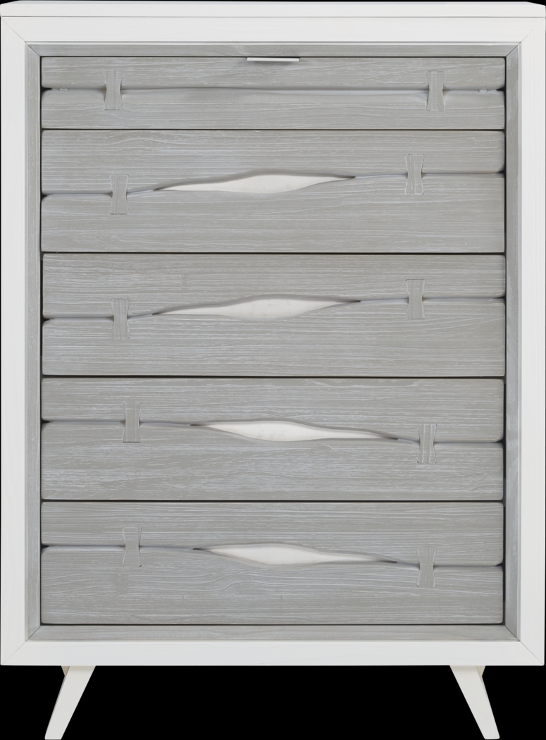 Dana Point White 5 Pc King Panel Bedroom - Thumbnail - Image 5