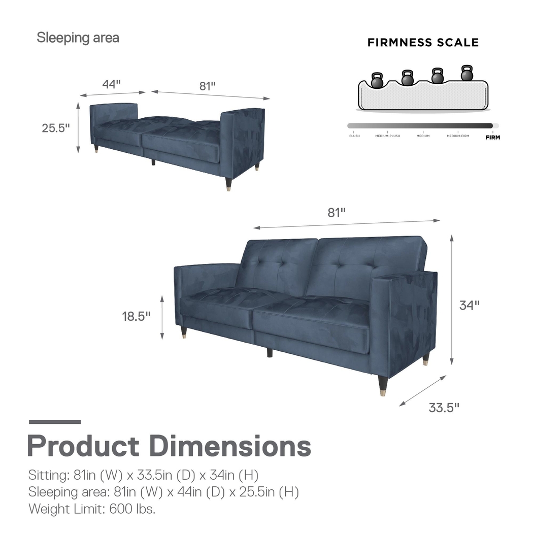 Danalu Blue Futon - Thumbnail - Image 21