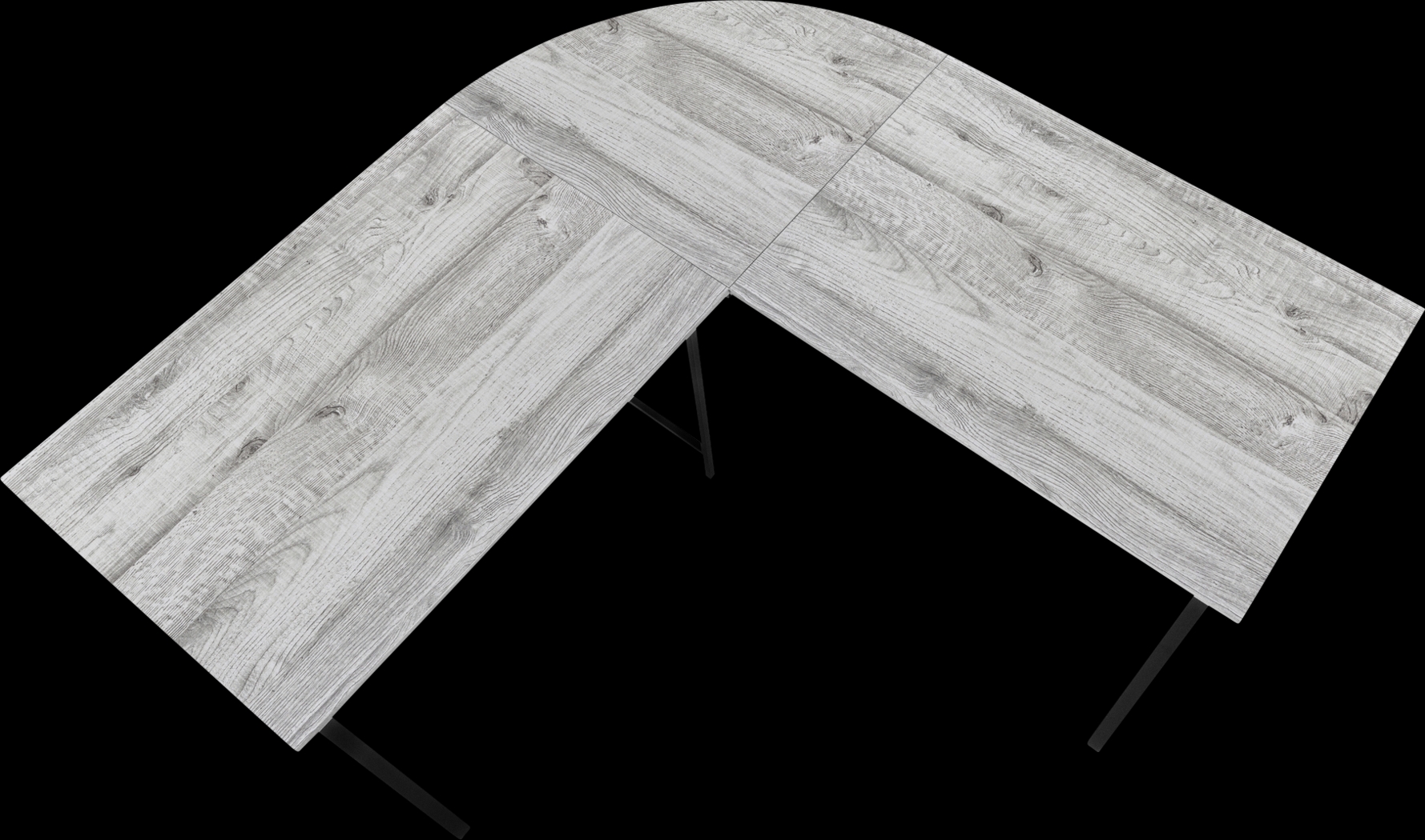Danalyn Gray L-Shaped Computer Desk - Thumbnail - Image 7