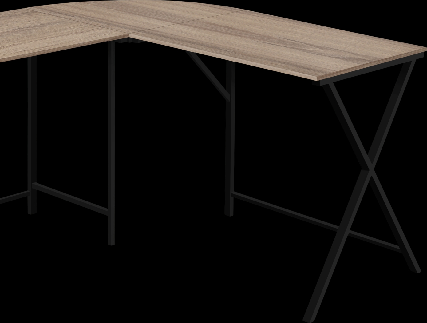 Danalyn Taupe L-Shaped Computer Desk - Thumbnail - Image 2
