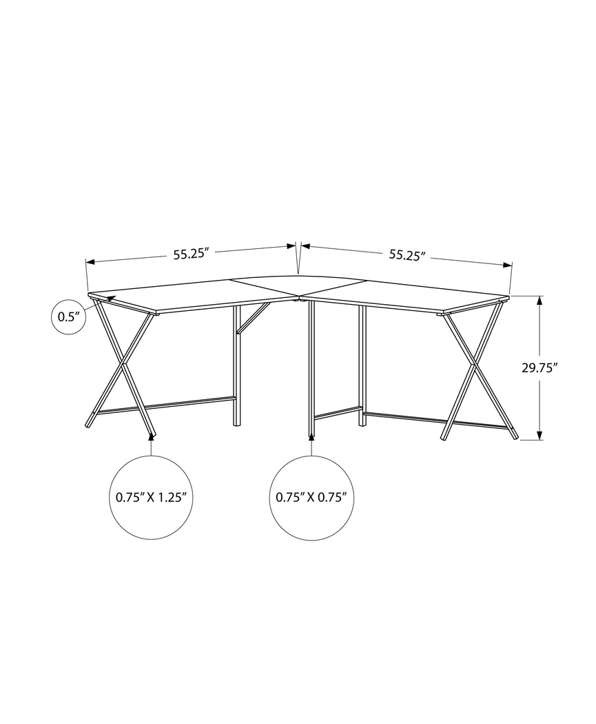 Danalyn Taupe L-Shaped Computer Desk - Thumbnail - Image 4