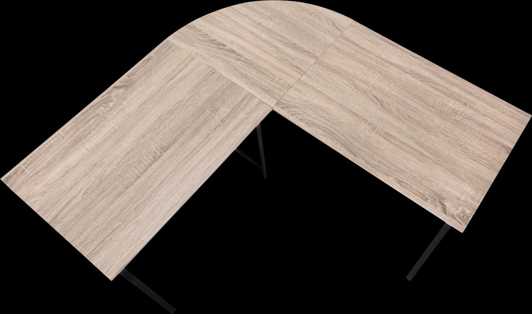 Danalyn Taupe L-Shaped Computer Desk - Thumbnail - Image 7