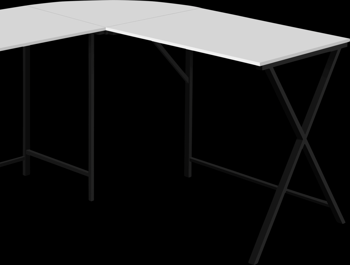 Danalyn White L-Shaped Computer Desk - Thumbnail - Image 2