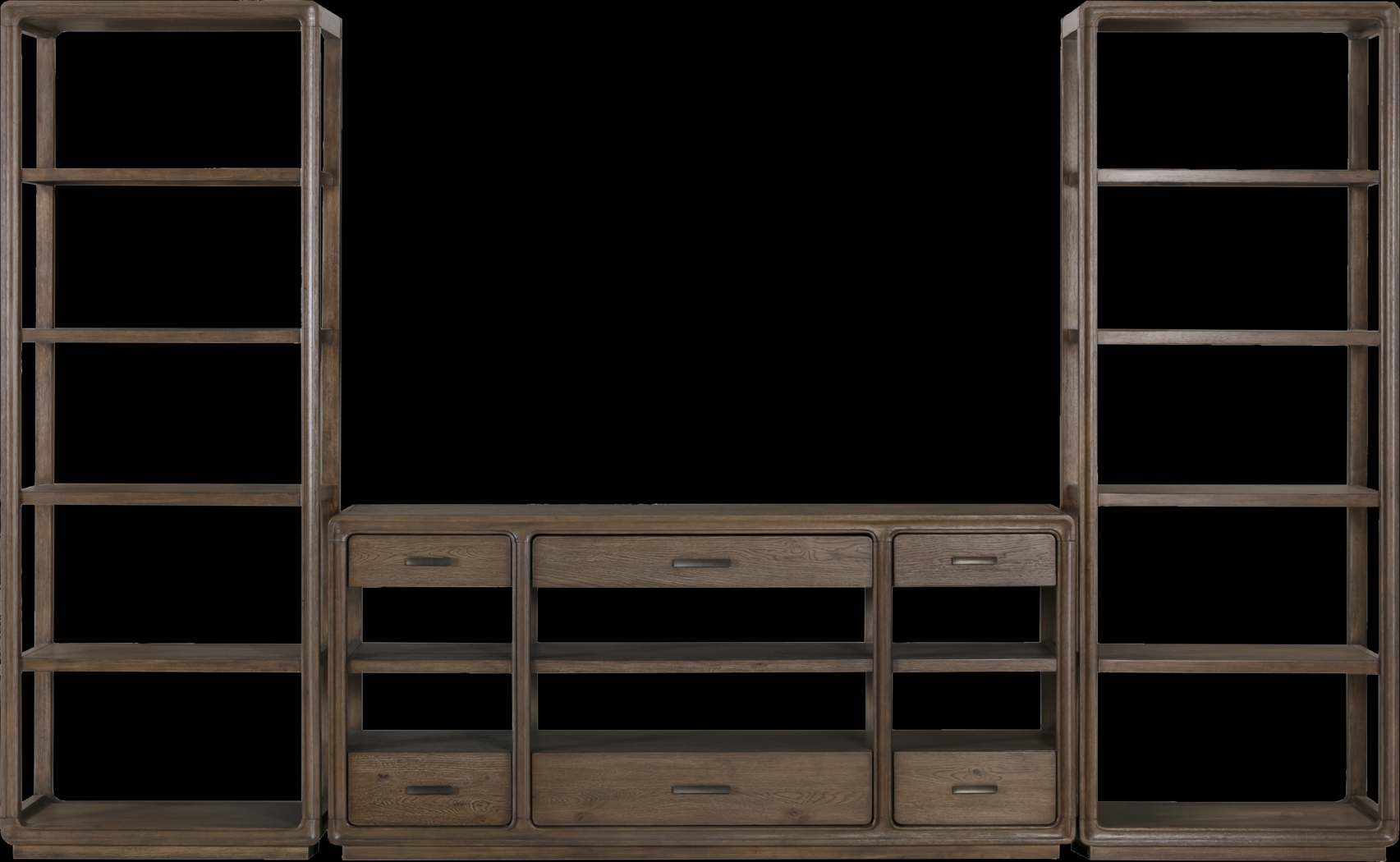 Danan Brown 3 Pc Wall Unit With 70 in. Console - Thumbnail - Image 1