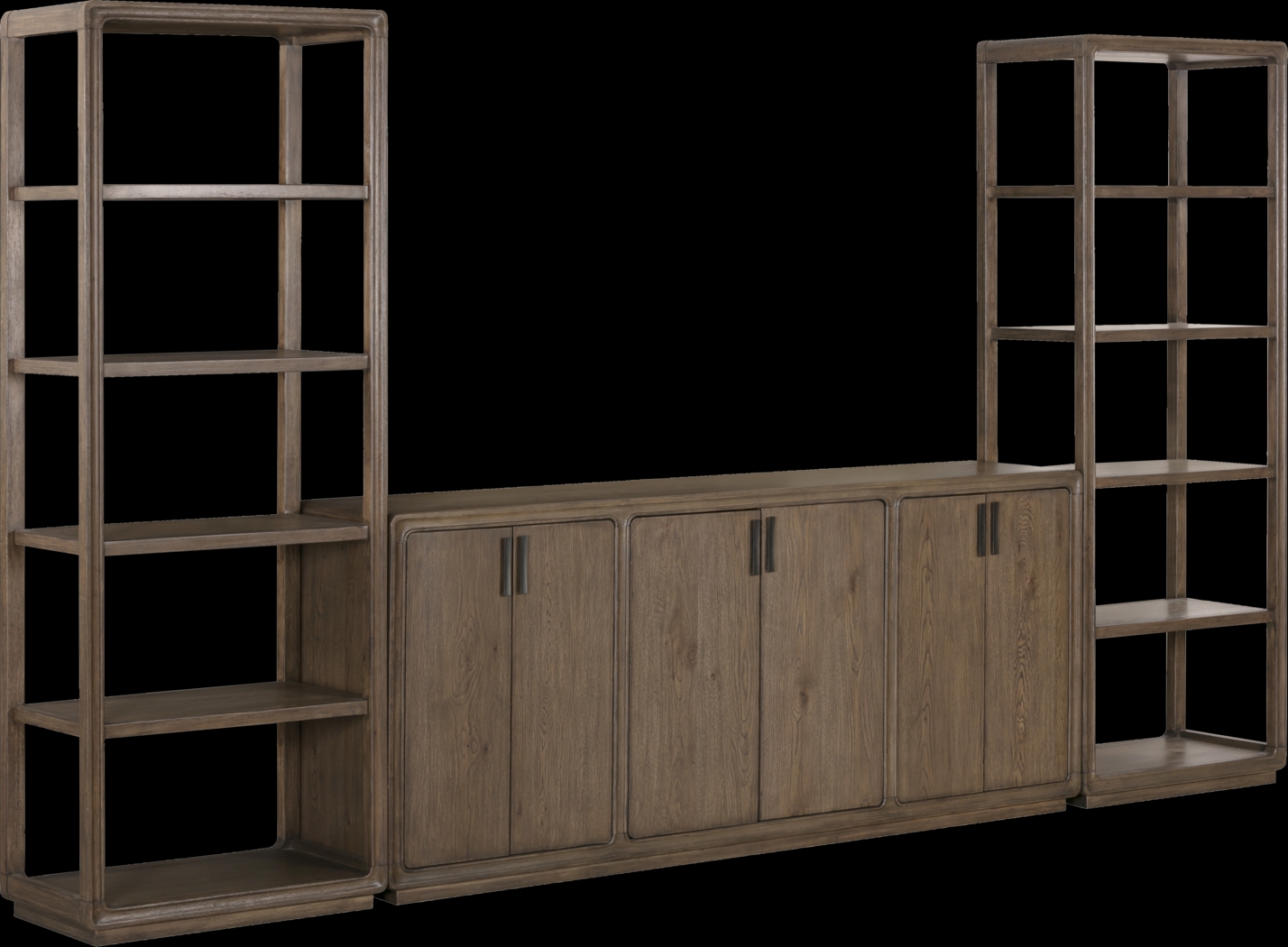 Danan Brown 3 Pc Wall Unit With 84 in. Console - Thumbnail - Image 2