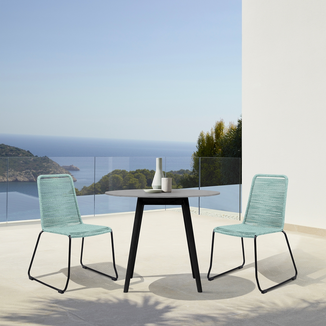 Danburry Green 3PC Outdoor Dinning Set - Thumbnail - Image 2