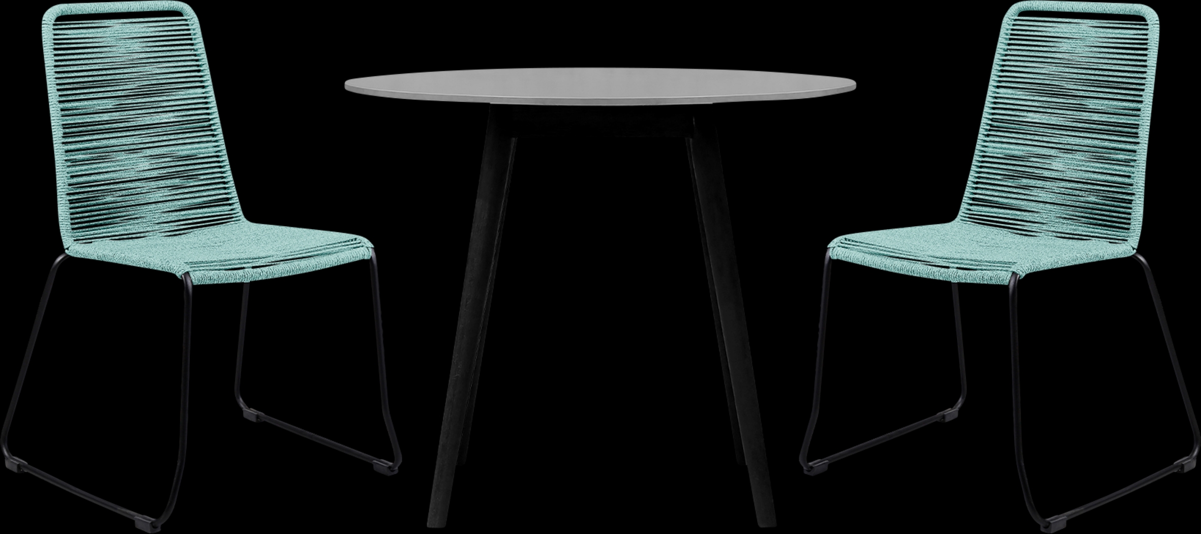 Danburry Green 3PC Outdoor Dinning Set - Thumbnail - Image 1