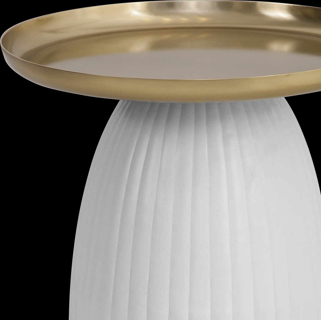 Dancause White Accent Table - Thumbnail - Image 3