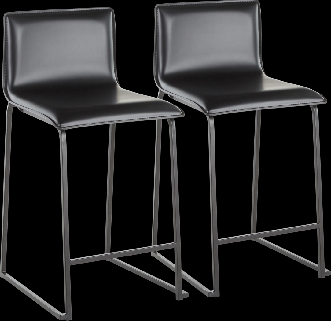 Dannelly Black Counter Height Stool, Set of 2 - Thumbnail - Image 1